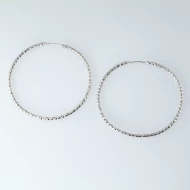 Срiбнi сережки-конго з без вставки (арт. 127202)