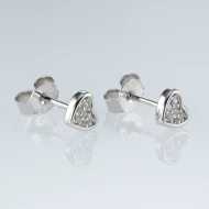 Серебряные серьги-пусети с куб.окс.циркония (арт. 127351)