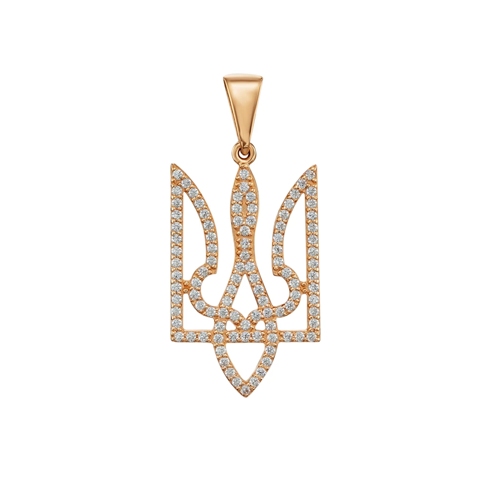 Золота Підвіска з куб. окс. цирконію (арт. ПВ1208(в)и)