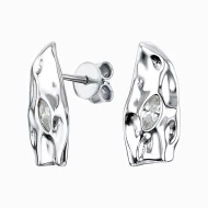 Срiбнi сережки-пусети з фіанітом/куб.цирконіем (арт. 127340)