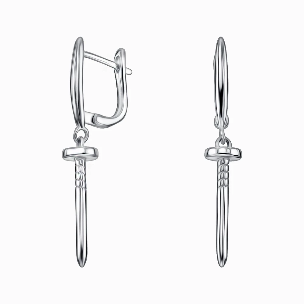 Серебряные серьги-подвески (арт. Цвях20/0с)