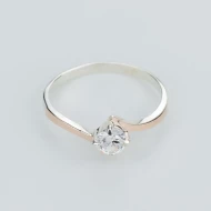 Серебряное Кольцо с фианитом/куб.цирконием (арт. У-270 с/з)