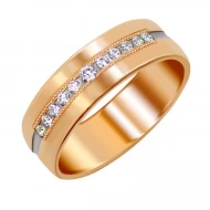 Золотое обручальное кольцо с куб.окс.циркония (арт. ОКЗ011К)