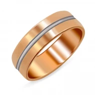 Золотое обручальное кольцо комбинированное (арт. ОКЗ011)