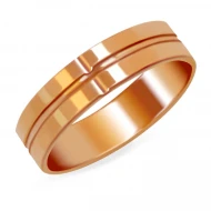 Золотое обручальное кольцо с алмазной гранью (арт. ОКЗ016)