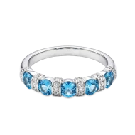 Золота каблучка з діамантами з топазом swiss blue (арт. 55-063972-328-510)