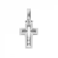 Золотий хрестик з куб. окс. цирконію (арт. 423022б)