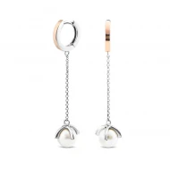 Срiбнi сережки-підвіски з перлами (арт. 783С.Rh)