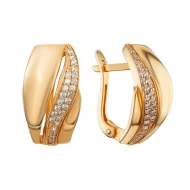 Золотi Сережки з куб. окс. цирконію (арт. 210101)