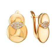 Золотi Сережки з куб. окс. цирконію (арт. 210921)