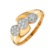 Золотое кольцо с фианитом (арт. 380447)
