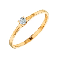 Золотое кольцо с куб.окс.циркония (арт. 1107228101)