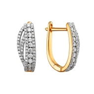 Золотые серьги с бриллиантами (арт. E26041-9.200-2504)