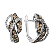 Золотi сережки з діамантами (арт. C84-Е40942-5б)