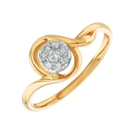 Золотое кольцо с бриллиантом (арт. R25748-9.155-569)