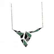 Серебряное колье с нанокристаллом (арт. 869335С)