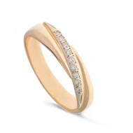 Золотое обручальное кольцо с бриллиантом (арт. 302154)