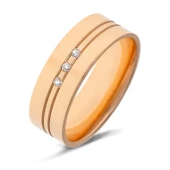 Золотое обручальное кольцо с бриллиантом (арт. 4121715б)