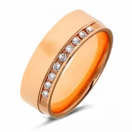 Золотое обручальное кольцо с бриллиантом (арт. 4121473б)