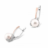 Срiбнi Сережки з перлами (арт. 463С.Rh)