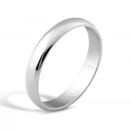 Серебряное обручальное кольцо классическое гладкое (арт. 450К)