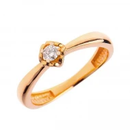 Золотое кольцо с бриллиантами (арт. 1-1100024)