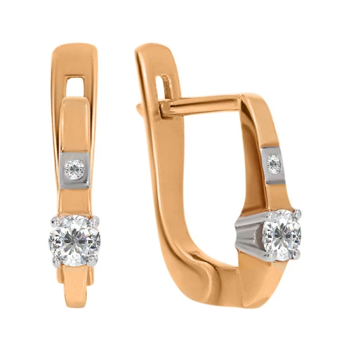 Золотi сережки з діамантами (арт. 1-2100014)