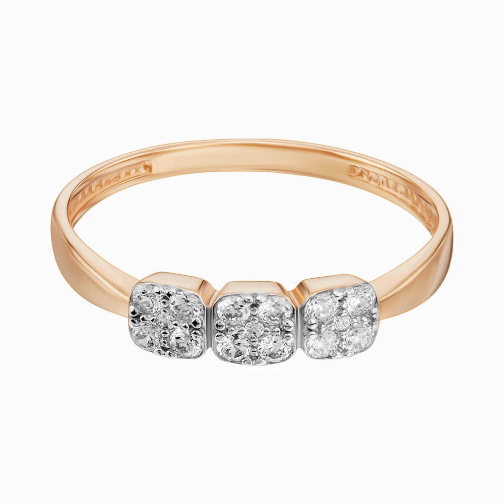 Золота Каблучка з фіанітом (арт. 380721)