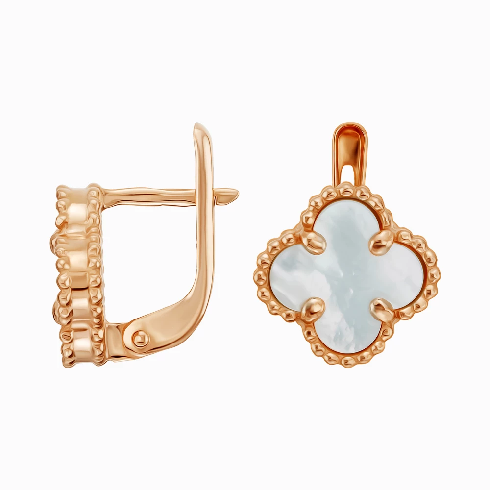 Золотi Сережки з перламутром (арт. 440829)