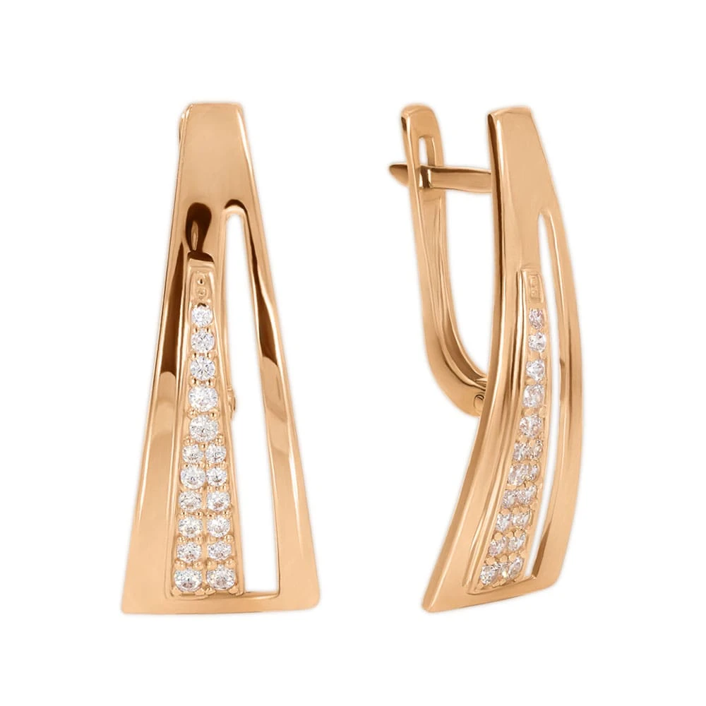 Золотые Серьги с куб.окс.циркония (арт. 213071)