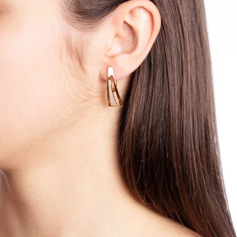 Золотые Серьги с куб.окс.циркония (арт. 213071)