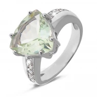 Серебряное кольцо с аметистом зеленым (арт. 2-VRASK01170-АмЗ)