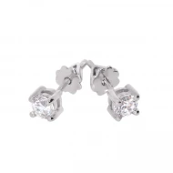 Золотые серьги-пусети с бриллиантами (арт. 6-42043)