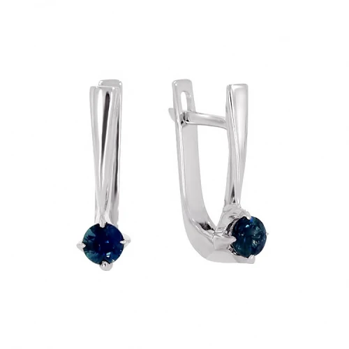 Золотi Сережки з сапфіром (арт. 152б.сапф)