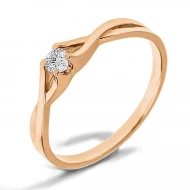 Золота каблучка з діамантами (арт. 1-1100011)