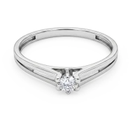 Каблучка з білого золота 585° з діамантом 0,07ct, арт. 1-1200015