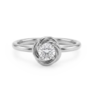 Каблучка з білого золота 585° з діамантом 0,09ct, арт. 151б