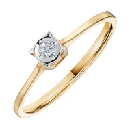 Золота каблучка з діамантами (арт. 141)