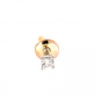 Золотой пусет в одно ухо с бриллиантом (арт. 702-203)