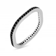 Серебряное кольцо с куб.окс.циркония (арт. 1053К(Ф2).Rh)