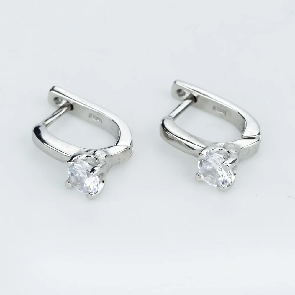 Серебряные Серьги с фианитом (арт. FE5673)