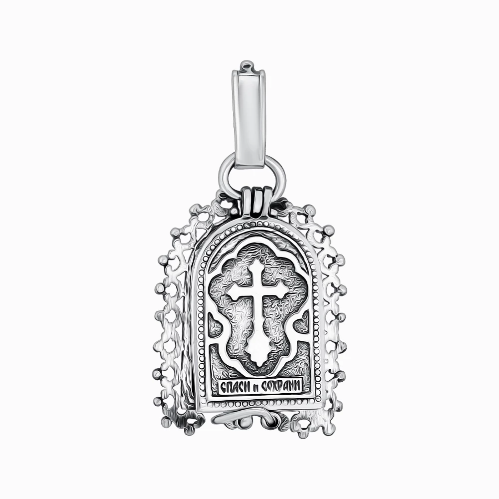 Підвіска-ладанка «Святий Миколай Чудотворець» зі срібла 925° без вставки, арт. Складень Николай Чудотворець (арт. Складень Николай Чудотворець)