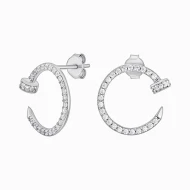 Срiбнi сережки-пусети з куб. окс. цирконію (арт. 2024/с/к)