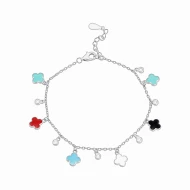 Срiбний Браслет з емаллю плетіння Фантазійне (арт. 200/ев/26/12)