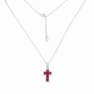 Срiбне кольє з куб. окс. цирконію (арт. 18/02-мх-2)