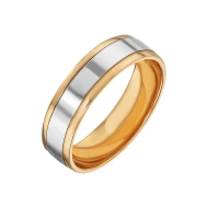 Золотое обручальное кольцо комбинированное (арт. КОА 091)