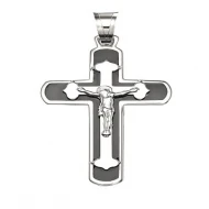 Серебряный крестик с эмалью (арт. 210100А)