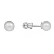 Срiбнi сережки-пусети з перлами (арт. 520092С)