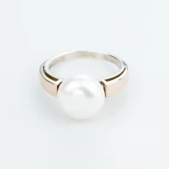 Серебряное Кольцо с жемчугом (арт. 1664зол)