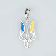 Серебряная Подвеска с эмалью (арт. Кулон Ластівка ем)